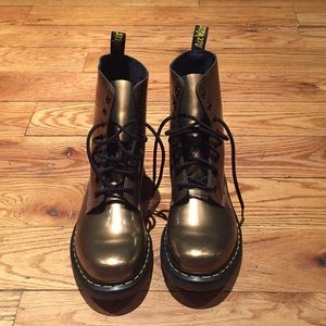 Bronze Gold Pascal Dr Martens with Air Walk Soles